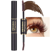 Mascara Brown Black, Waterproof Mascara Black Volume and Length, Smudge Proof Mascara, Dual-Ended Voluming Mascara Brown, Waterproof Lash Mascara for Women Girl